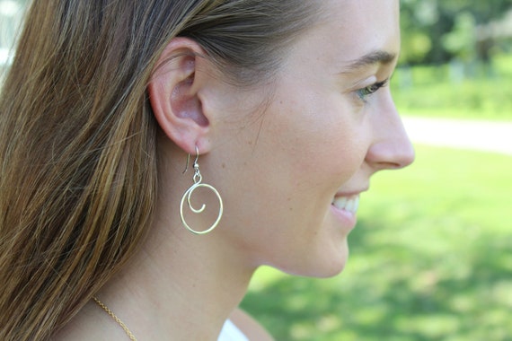 Curly hoop earrings best sale