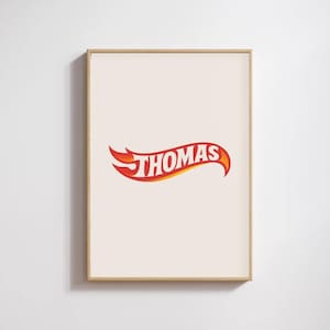 Personalised Racing Car Bedroom Wall Art – Set of 4 Digital Prints