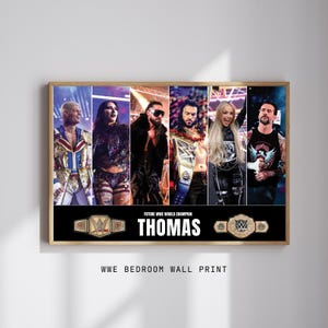 Personalised WWE Digital Wall Art – Custom Wrestling Name Print | WWE Fan Gift | Printable Wrestling Decor for Kids & Adults