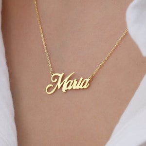 Custom Name Necklace, Personalized Name Necklace, 14K Gold Name Necklace, Personalized Gifts, Birthday Gifts, Mothers Day Gift, Gift for Her