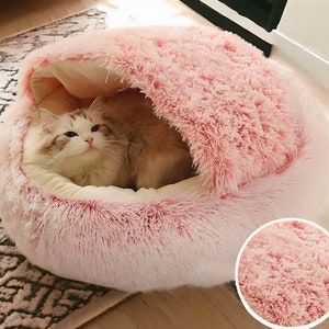 Cozy Cat Cave Bed | Luxury Cat Bed | Anti Anxiety Ped Bed | Plush Cat Bed | Cat bed house | Gift for Cat | Ped Bed