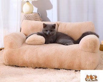 Luxury Cat Sofa Bed - Cozy Cat Bed - Cute Dog Bed - Plush Cat Bed - Cat Gift - Handmade Pet Bed - Pet Furniture - Cat House - Pet Bedding