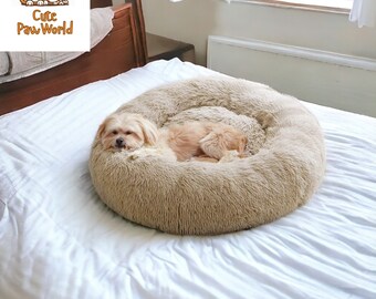 Gemütliches Hundenest Bett - Süßes Katzenbett - Kleiner Hundebett - Plüsch-Hundebett - Katzengeschenk - Handgefertigtes Haustierbett - Haustiermöbel - Katzenhaus - Haustierbettwäsche