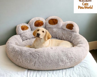 Lit de luxe avec pattes de chien - Lit confortable pour chat - Lit pour chien mignon - Lit pour chien en peluche - Cadeau pour chien - Lit pour animal de compagnie fait main - Meubles pour animal de compagnie - Niche pour chien - Literie pour animal de compagnie