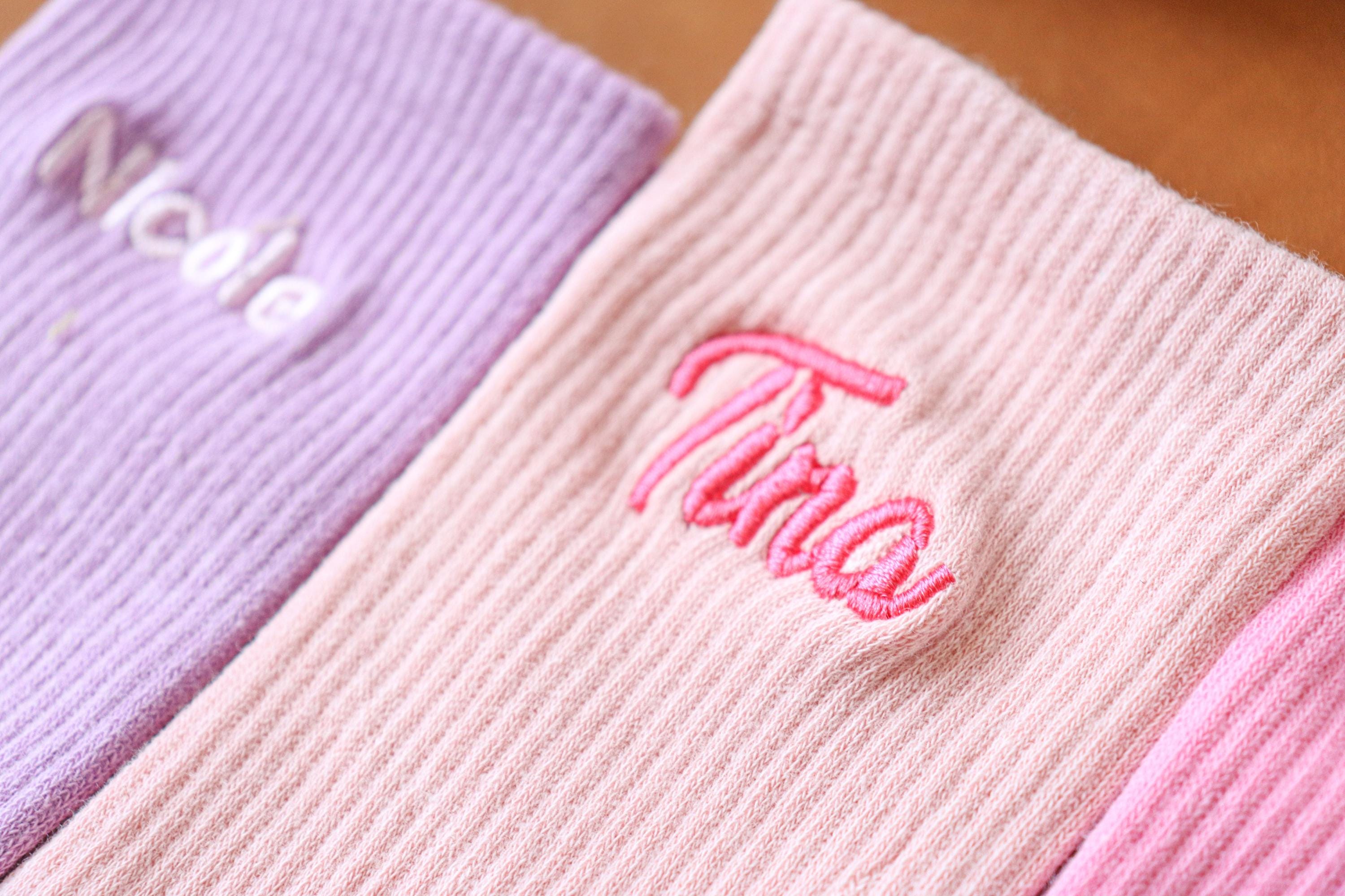 Customized embroidered socks with your name, text, and logo, personalized women&#39;s socks, personalized unique gifts, sports socks, team socks