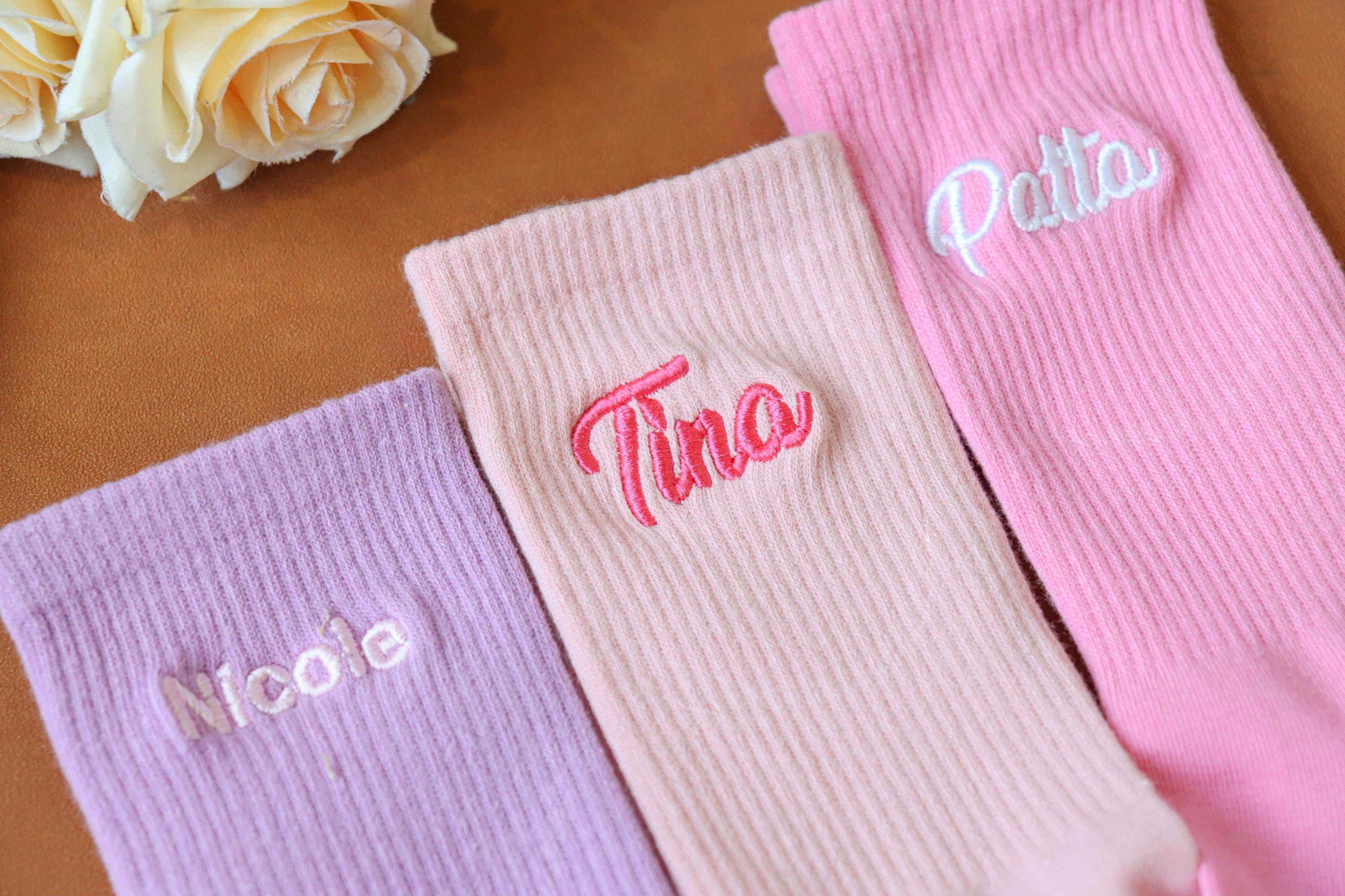Customized embroidered socks with your name, text, and logo, personalized women&#39;s socks, personalized unique gifts, sports socks, team socks