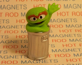 Figura magnética 3D de Oscar el Gruñón n.° 2 - Barrio Sésamo, Big Bird, TV, dibujos animados, habitación infantil, adorno para tarta, coleccionable, recuerdo de fiesta, niños