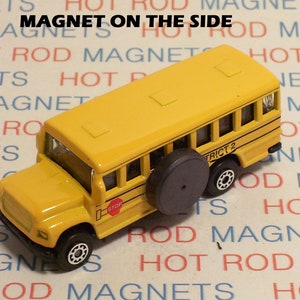 School Bus Magnet : Hot Rod, Man Cave, Teacher, Bus Driver, Kids, Refrigerator, Toolbox, Stocking Stuffer, Locker, Garage, Children, Mom