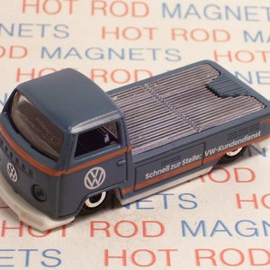 Volkswagen T2 Pickup Truck Magnet : Hot Rod, Man Cave, Refrigerator, Toolbox, Party Favor, VW, German, Garage, Birthday Gift, For Him