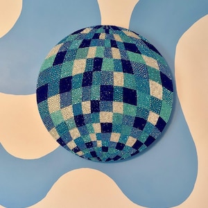 Blue Discoball Rhinestone Artwork