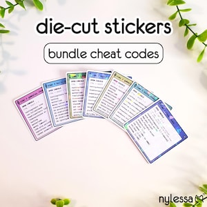 BUNDLE SIMS STICKERS | Homemade Sims bundle Waterproof Vinyl Stickers with holographic effect | For laptop and water bottle