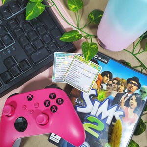 Sims 2 チートコードステッカー：ホログラフィック、ノートパソコンやウォーターボトル用防水、カナダ製