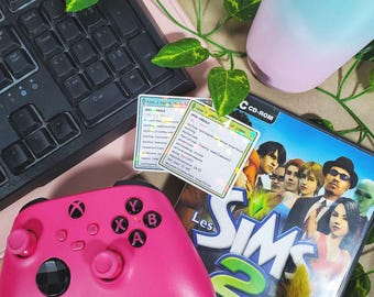 Sims 2 Cheat Code Stickers: Holographic, Waterproof for laptop & water bottle, Made in Canada