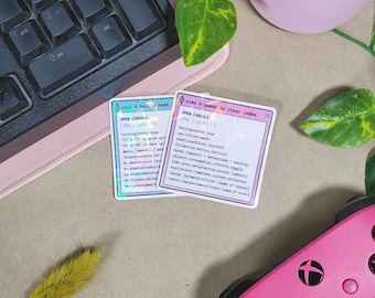 SIMS4 CHEAT CODE STICKER: Holographic | Waterproof for laptop & water bottle | Made in Canada