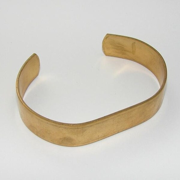 Bracciale polsino Blank - ottone grezzo polsino regolabile Bangle Bracciale Base stile vuoto 2, ottimo per la saldatura o per mano Antiquing