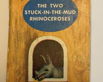 Tiny Golden Book The  Two Stuck-In-Th-Mud Rhinoceroses by Dorothy Kunhardt Pictures by Garth Williams 1948 Miniature Book
