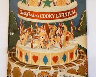 1957 Betty Crocker COOKY CARNIVAL Cookie Recipes Booklet Picture Cook Book