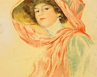 1900s Book Polly A New Fashioned Girl Antique Hardcover Book with Decorative Cover Rare L T Meade