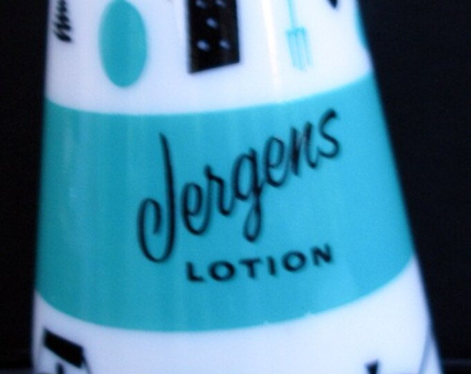 Vintage Milk Glass Jergens Lotion Bottle Etsy
