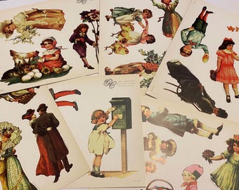 Victorian Era Illustrations The Gretna Collection 26 Uncut Sheets  Scrapbooking Supplies Crafting Framing Journaling