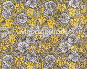 Vintage Paris Gift Wrap Sheet - 1890s Art Nouveau Gift Wrap - Cyclamen One Sheet Folds Out to 27-1/2 x 19-5/8