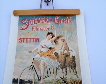 Vintage Wood Hangers - 2-Perfect for Hanging Artwork - Clamp Style Wooden Pants Skirt Hangers