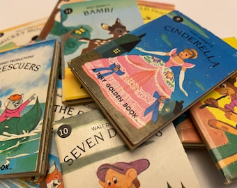 Tiny Golden Book DISNEY  Stories Storybooks  2 x 3 Miniature Books 1981 Choose One Book