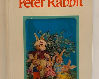 Vintage 3-D Peter  Rabbit Children’s Puppet Storbook Board Book  Illustrated 3-D Cover Art 1960’s