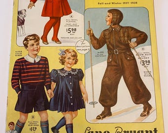 1930s Lane Bryant Style Book for Infants and Children Fall and Winter Catalog 1937/1938 Lots of  Illustrations includes Womens Fashions