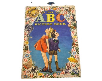 1940s The ABC Picture Book Illustrations by Florence Sarah Winship Children’s Storybook Whitman Publishing