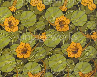 Nasturtium Vintage Paris Gift Wrap Sheet - 1890s Art Nouveau Gift Wrap - One Sheet Folds Out to 27-1/2 x 19-5/8 in