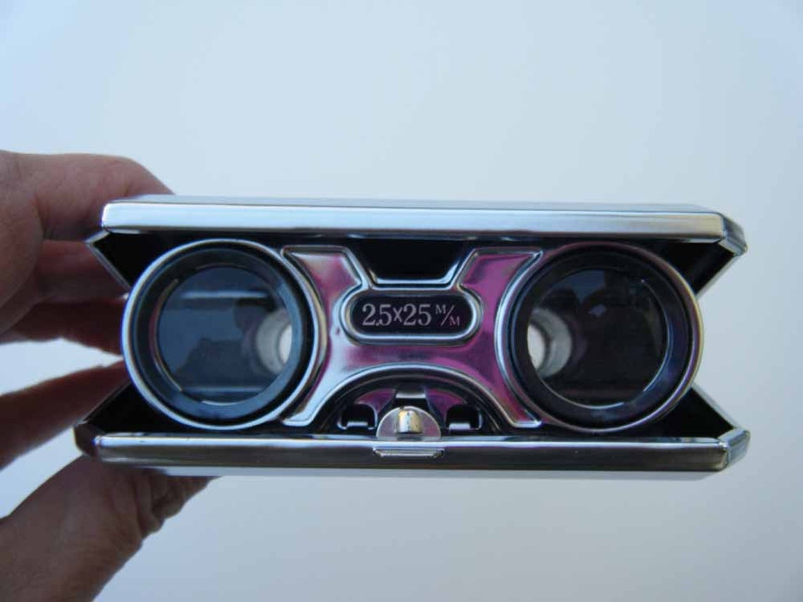 Vintage Opera Glasses Folding Binoculars 25x Coated Lens King Etsy