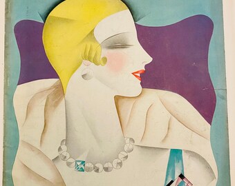 Vintage 1920’s  Delineator Magazine January 1929 Helen Dryden Cover Artwork Large Winter Fashions advertisements stories  Free Shipping