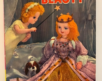 Puppet Doll Storybook SLEEPING BEAUTY  Vintage  Board Book 1960s  Living Story Book