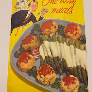 1950s One Dish Meals using Carnation Evaporated Milk Vintage recipes leaflet booklet