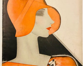 Vintage 1920’s  Delineator Magazine June 1929 Helen Dryden Cover Artwork Large Fashion plates advertisements stories  Free Shipping