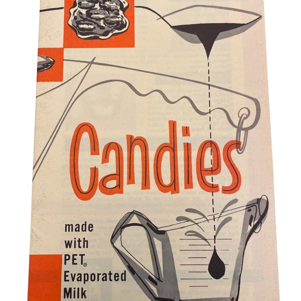 1960s CANDIES made with Pet Evaporated Milk Booklet Recipes Vintage Cookbook Booklet