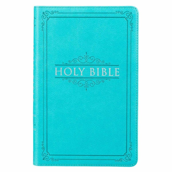 Bible Vegan Leather Teal Blue KJV