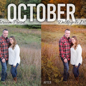 October Fall Autumn Golden Hour Lightroom Preset for Desktop and Mobile