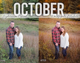 October Fall Autumn Golden Hour Lightroom Preset for Desktop and Mobile