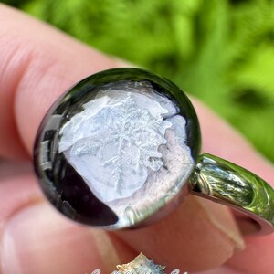 One-of-a-Kind Real Preserved Snowflake Capture in Stainless Steel Ring Size 7 image 12