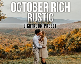 October Rich Rustic Earthy Autumn Fall Lightroom Preset for Desktop and Mobile