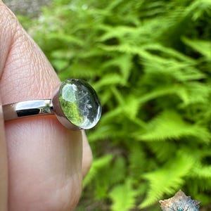 One-of-a-Kind Real Preserved Snowflake Capture in Stainless Steel Ring Size 7 image 13