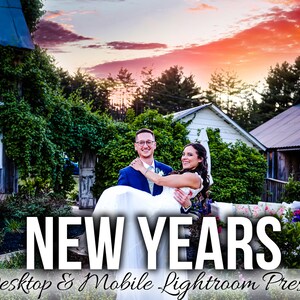 New Years Desktop and Mobile Lightroom Preset Brighten Contrast, Night Images, Fireworks & more! Photo Portrait Engagement Family Wedding
