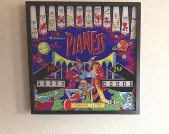 Williams "Planets" 1971 - Pinball Wall Art LED Backglass Arcade Decor