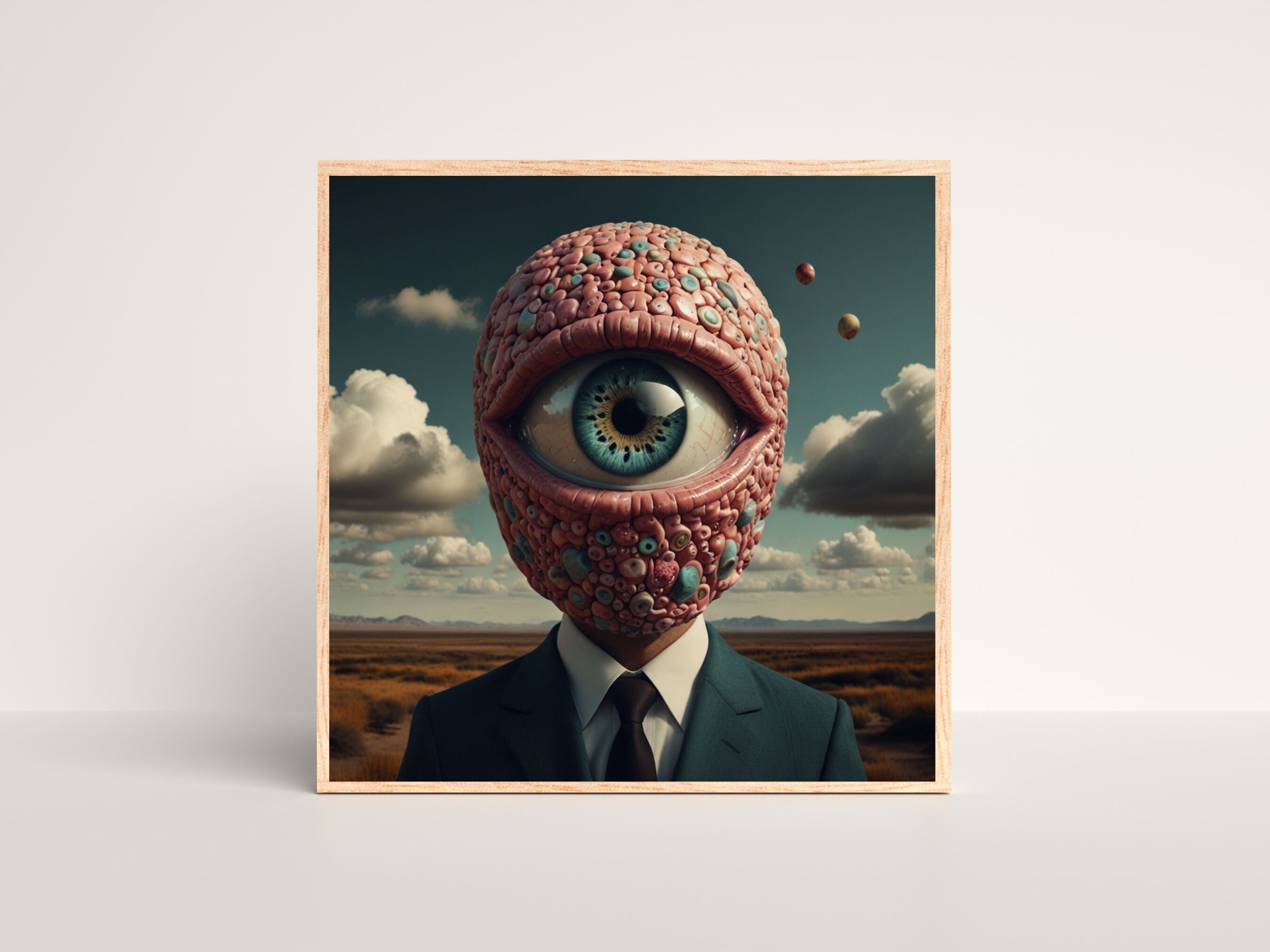 Enigmatic Encounter: Surreal Single-eyed Figure in a Dreamlike ...