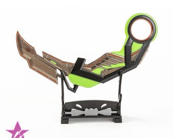 RGX Karambit Toy | Valorant-Inspired Blunt Knife | 3D Printed Green Alloy | 16cm Gamer Collectible | Cosplay Prop | Valo Desk Decor