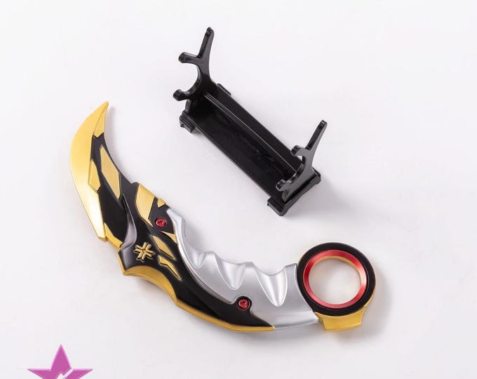 Featured listing image: Champions karambit toy blunt valo collections 3d printed alloy prop for gamers FREE STAND