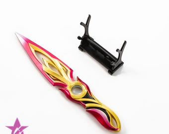 Mystbloom kunai with bearing valo collections game props/ 3d carving alloy Valorant gamer / valorant accesories / Valorant gift for her / Va