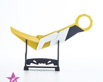 Valorant Prime karambit 2.0 toy blunt valo collections 3d printed alloy FREE STAND